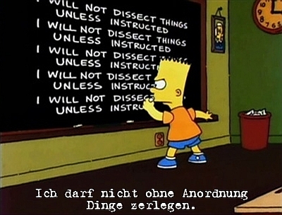 S06F08 - Ich darf nicht ohne Anordnung Dinge zerlegen