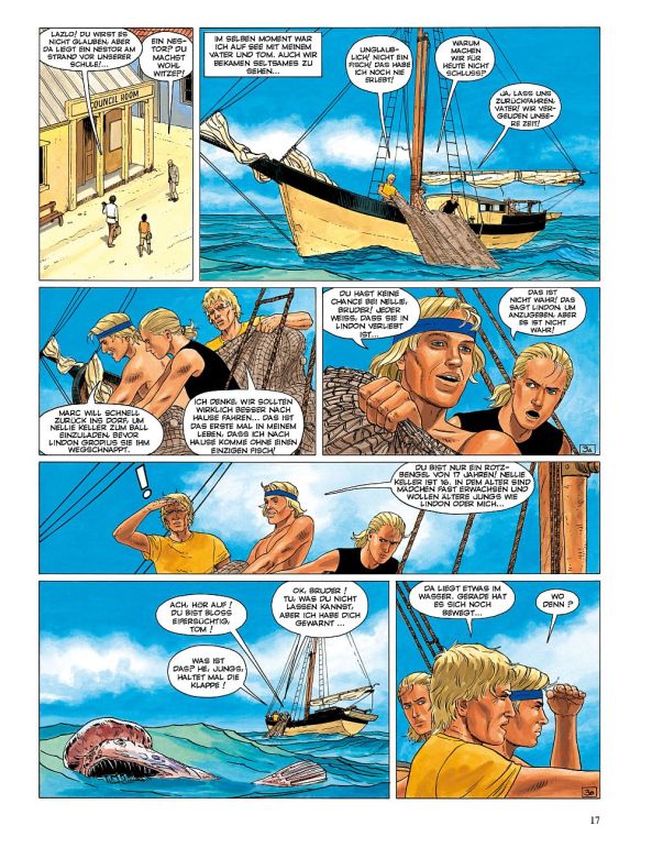 Männer Gespräche auf See