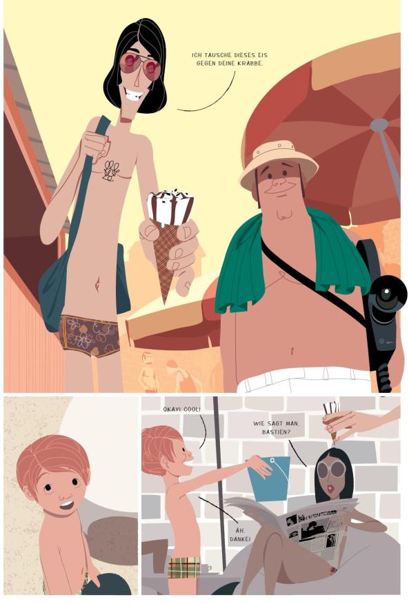 Reporter auf den Spuren der Quadratkrabbe.