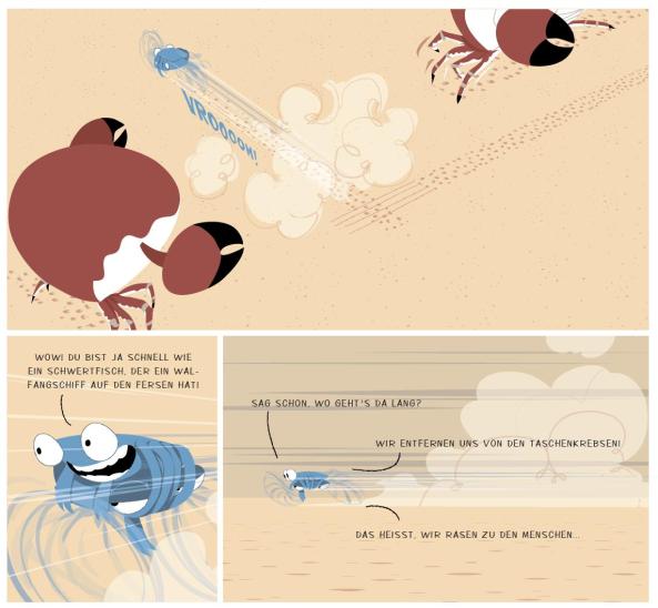 Kleine Krabben gegen große Krebse.