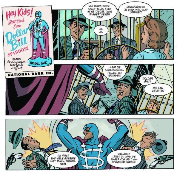 Eigentlich ein Maskottchen und trotzdem ein Held, Dollar Bill.