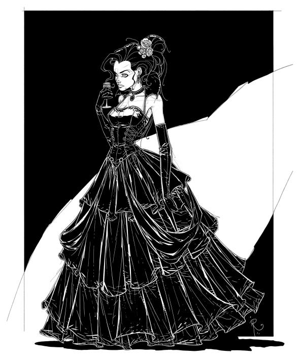 Charisma Myskina, Skizze von Ingo Römling.