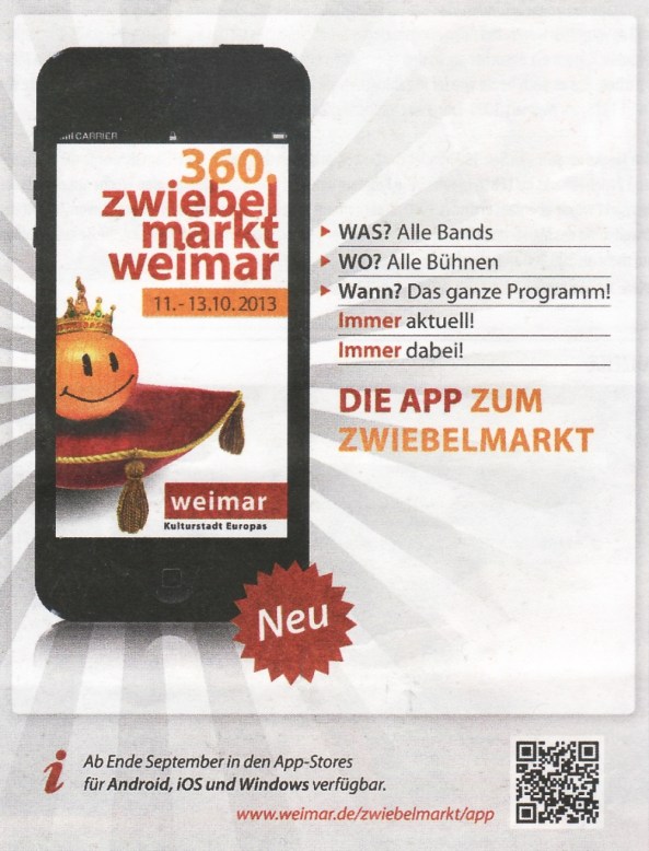 Werbung für die App.
