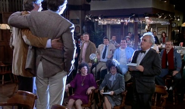 Sam und Tom vor der Pressemeute.