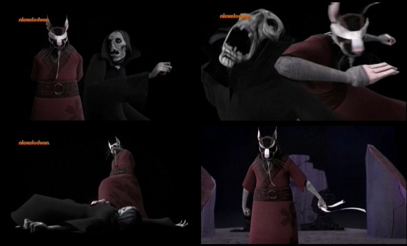 Der finale Kampf. Meister Splinter gegen den Rattenkönig.