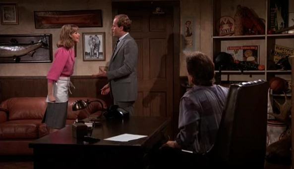 Diane und Frasier streiten sich, und Sam freut sich ein Loch in den Bauch.