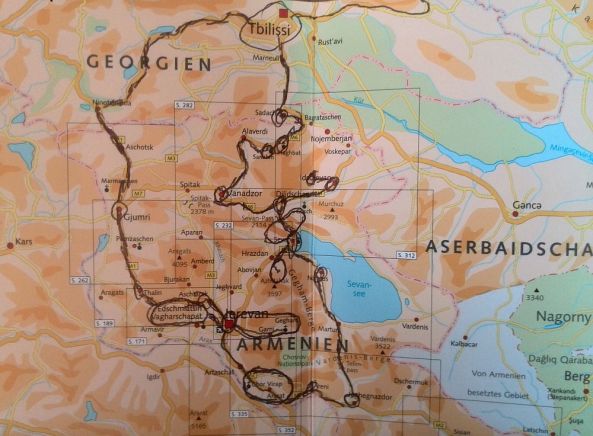 Unser Reiseverlauf in Armenien