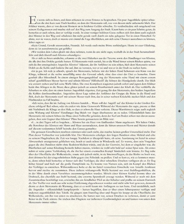 Text auf der einen Seite.