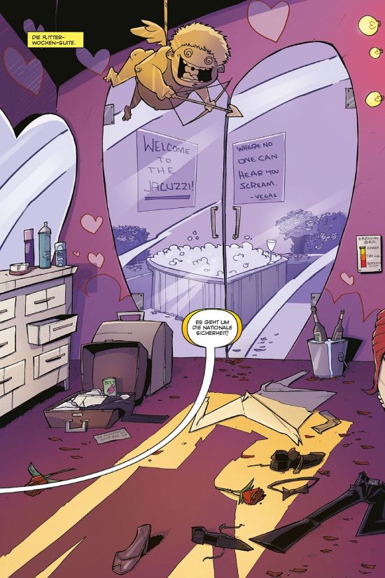 Die Flitterwochen Suite von Tony Chu und Amelia.