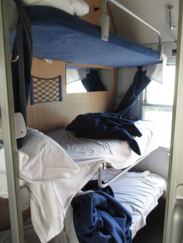 Gute Nacht im Schlafabteil.