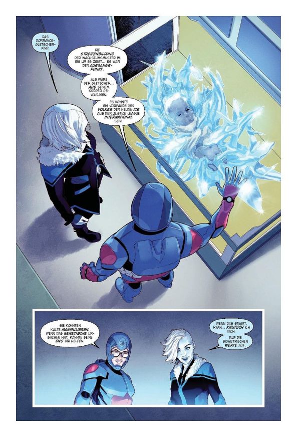 Im Museum für unnatürliche Geschichte untersuchen Snow und Atom das Dorrance Gletscher Kind.