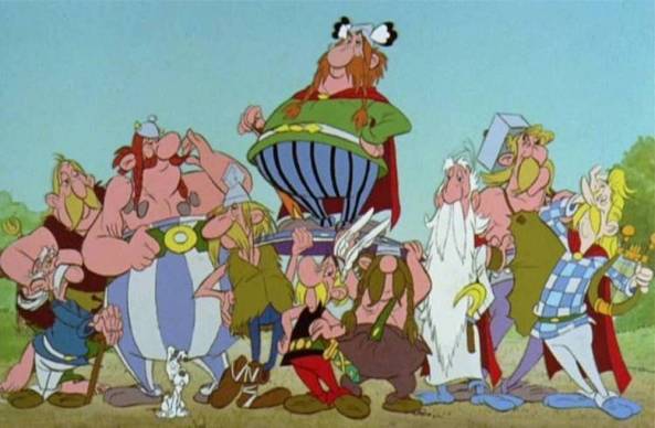 Gruppenbild der Dorfbewohner