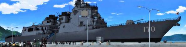 Der AEGIS-Zerstörer in voller Pracht.